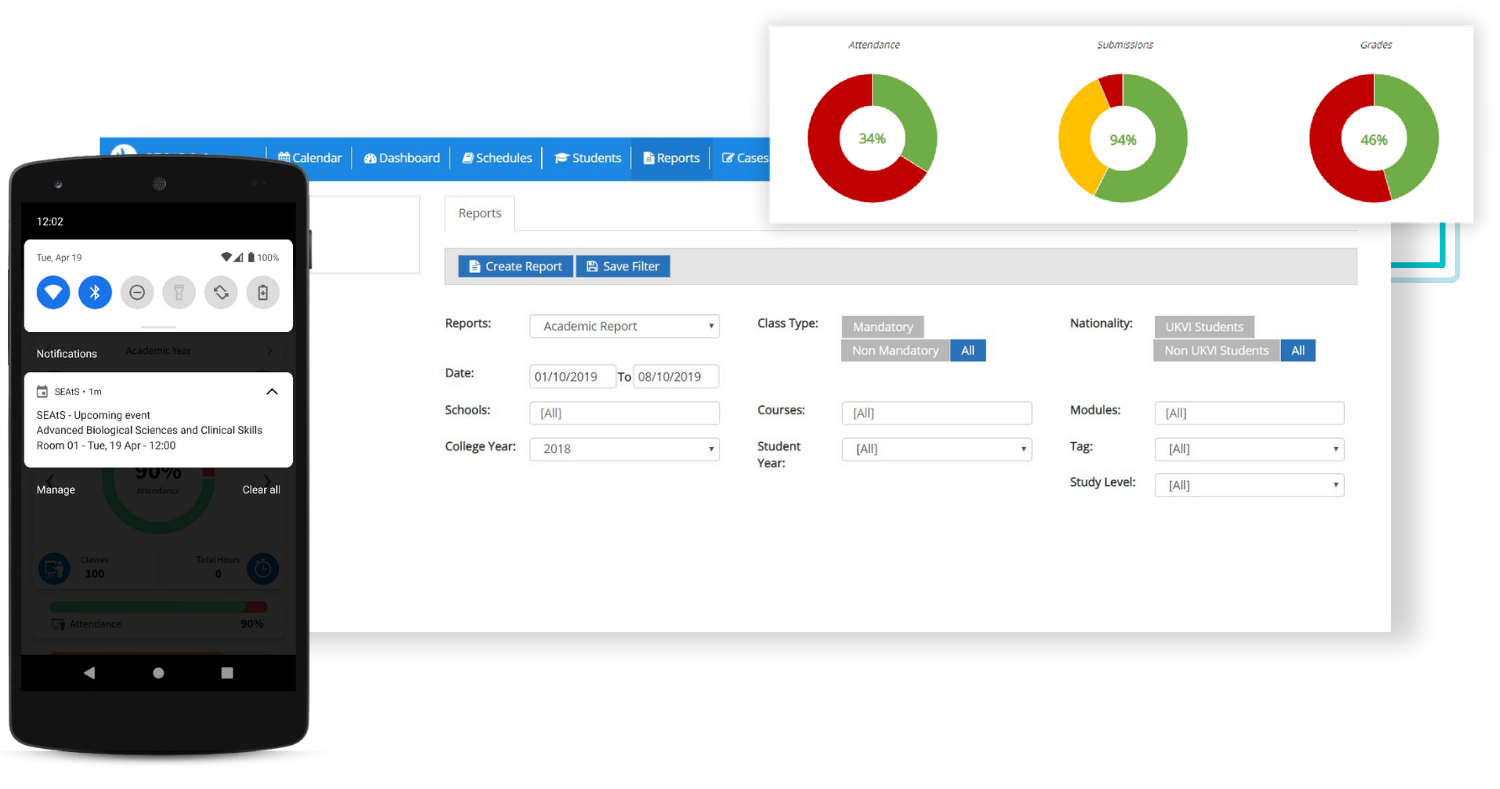 Soluzione di conformità accademica con report e notifiche