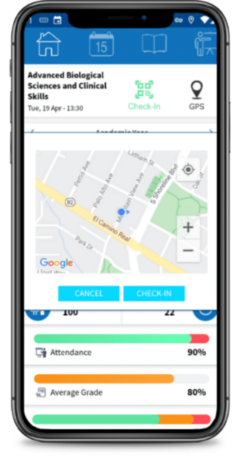 GPS Check in via Student Mobile App