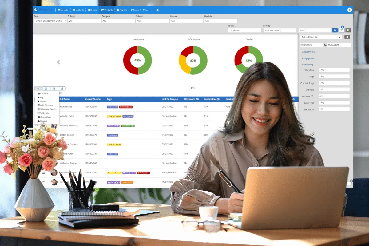 case manager dashboard with data security