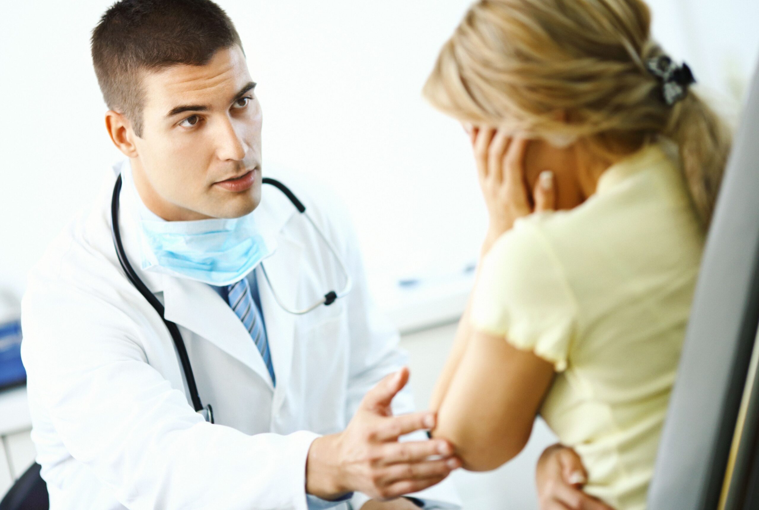 Student visiting doctor's office