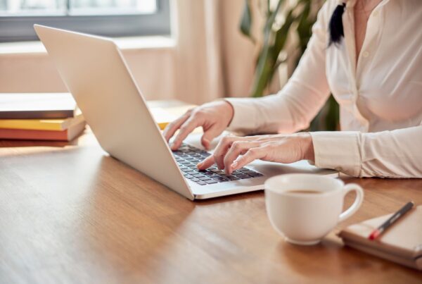 Woman working from home