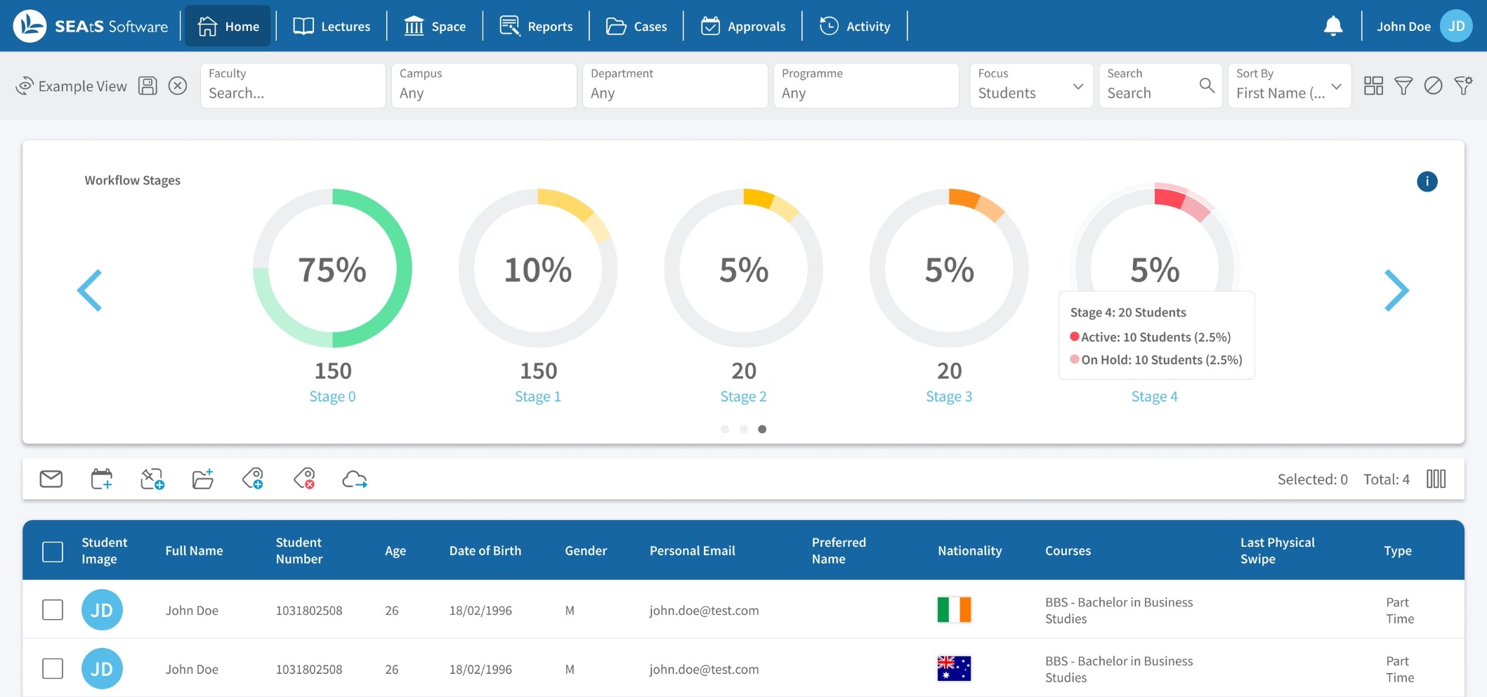 SEAtS New User Interface Workflows